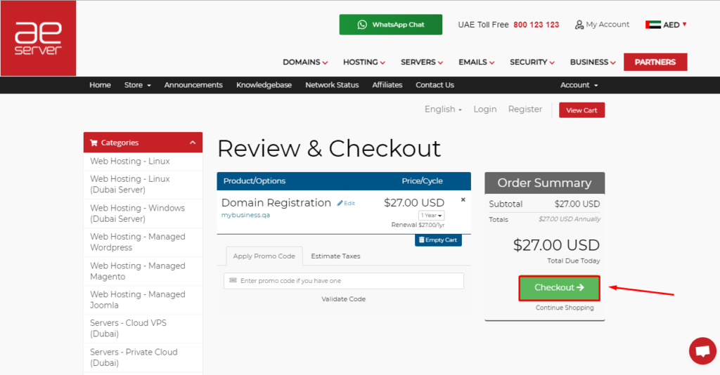 aeserver review and checkout