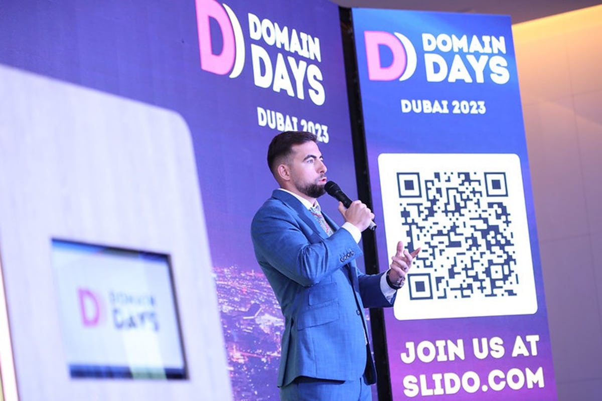 Munir Badr talking at Domain Days Dubai